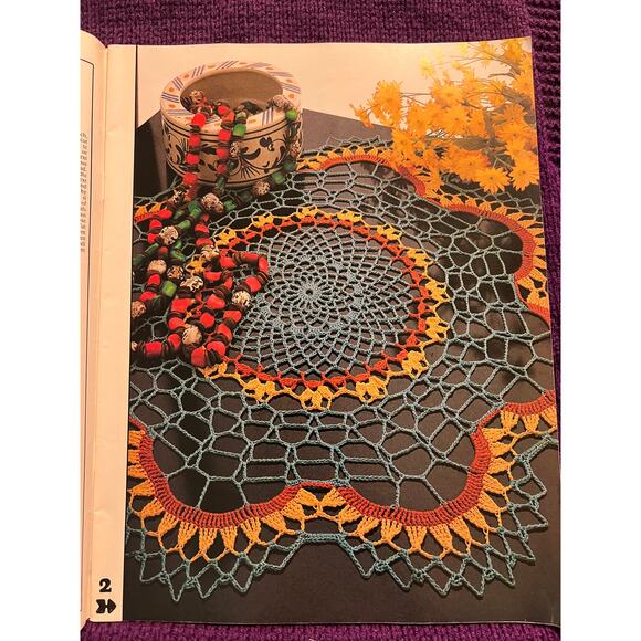 magic Crocheted pattern book 1984 sweater doily skirt butterfly - Picture 3 of 16